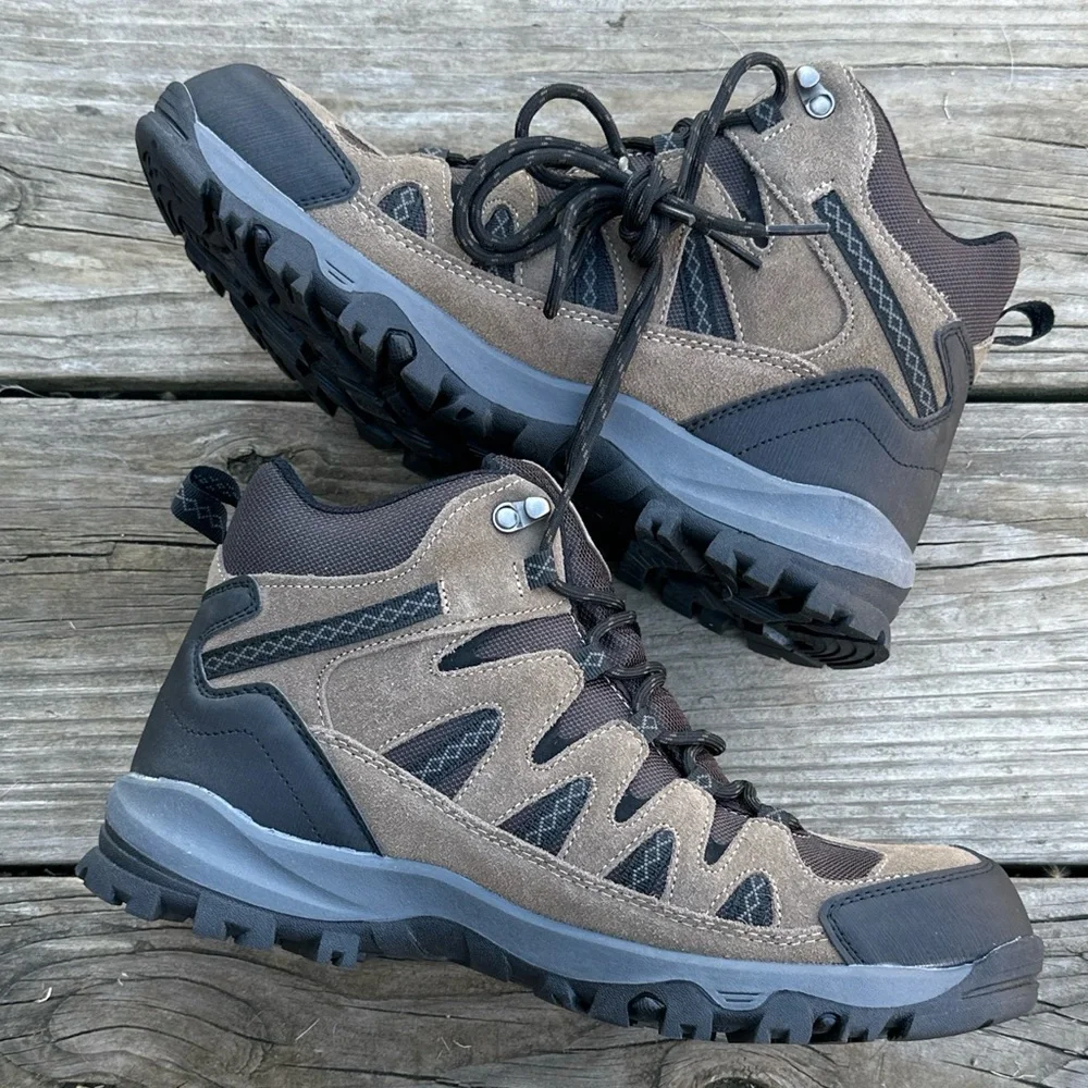 Eddie Bauer Ridgeline Waterproof Leather Hiking Boots Brown Men’s 12 NWOT